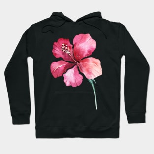 Vintage Island Tropical Hibiscus Floral Hoodie